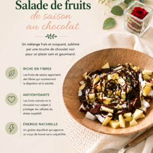 Salade de fruits chocolat pinterest