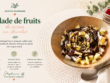 Salade de fruits de saison au chocolat noir